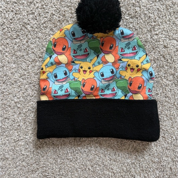 Pokemon Kids Hat with Black and Multicolor Design - Picture 2 of 4